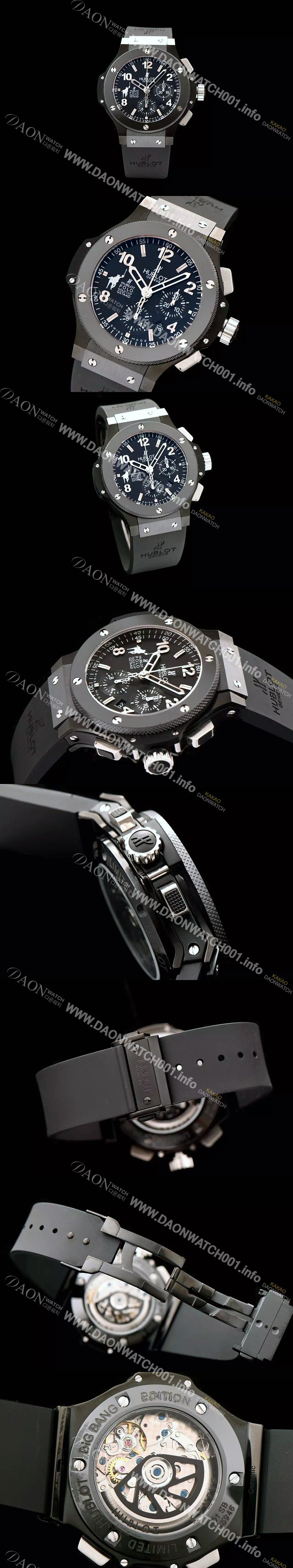 홍콩명품 [휴블렛] 남성용 빅뱅 폴로 골드 컵 블랙 다이얼 HUB0422