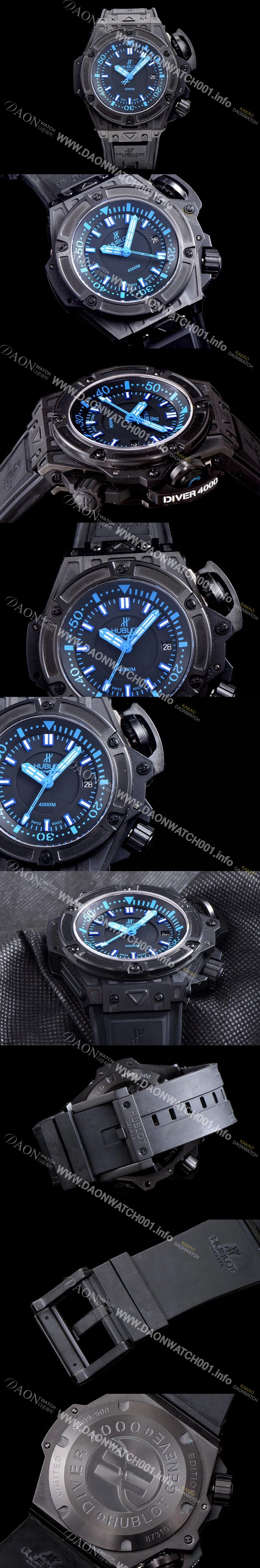 홍콩명품 [휴블렛] 남성용 빅뱅 킹파워 731.QX.1140 블랙 카본 1:1 베스트 에디션 오셔노그래픽 4000M 블랙 다이얼 오토매틱 무브먼트 HUB0400