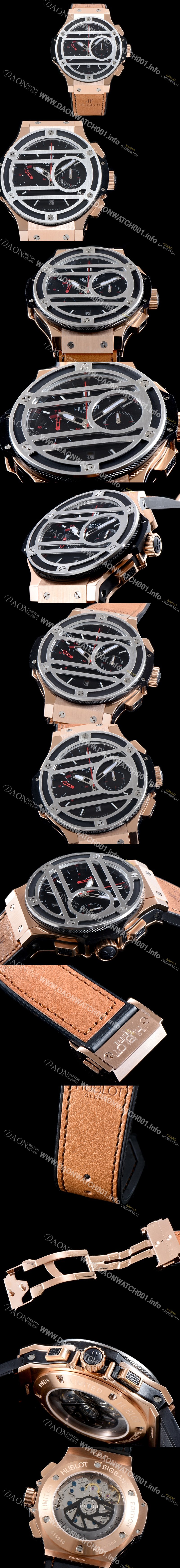 홍콩명품 [휴블렛] 남성용 빅뱅 처커뱅 317.NM.1137.VR 그리드 모양 다이얼 커버 100% 티타늄 18k 로즈골드 크로노그래프 ETA-7750B 오토매틱 무브먼트 HUB0244