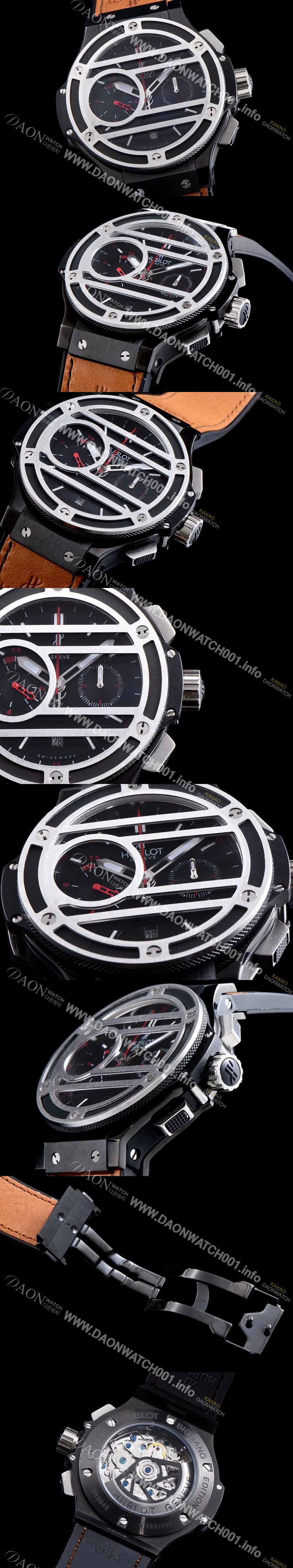 홍콩명품 [휴블렛] 남성용 빅뱅 처커뱅 317.NM.1137.VR 그리드 모양 다이얼 커버 100% 티타늄 크로노그래프 ETA-7750B 오토매틱 무브먼트 HUB0242