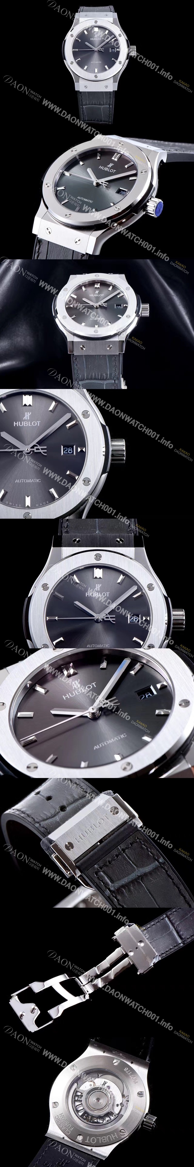 홍콩명품 [휴블렛] 남성용 NEW 클레식 퓨전 565.NX.7071.LR 논그로노형 33MM 그레이 다이얼 오토매틱 무브먼트 HUB0200