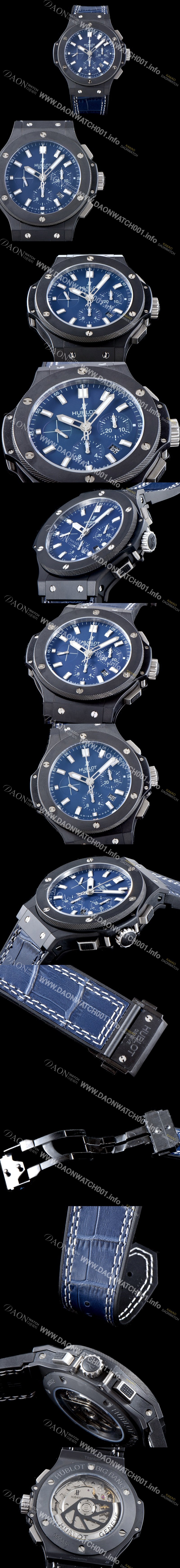 홍콩명품 [휴블렛] 남성용 NEW 빅뱅 301.CI.7170.LR 밀리미터에 세라믹 블루 에디션!! 44MM 크로노그래프 선레이 새틴-피니시 블루 다이얼 Caliber HUB 4100 타입 무브먼트 HUB0210