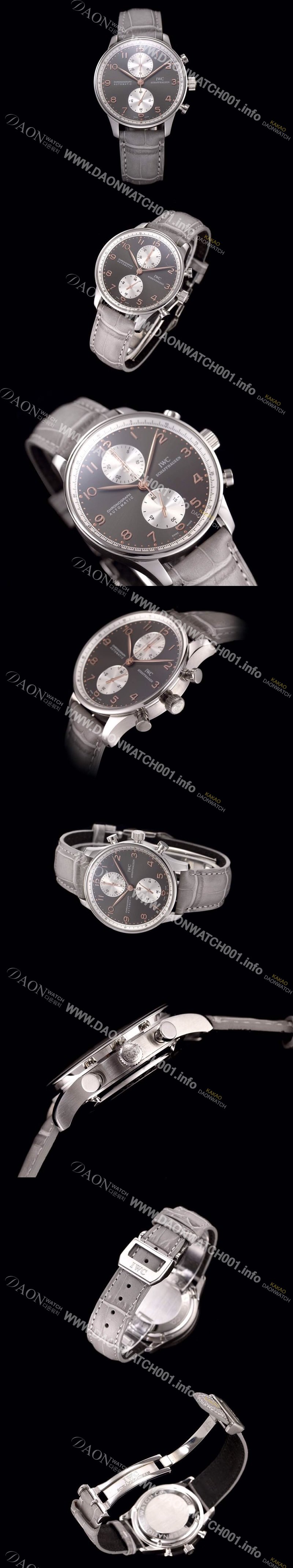 홍콩명품 [아이더블유씨] 남성용 포르투기즈 오토매틱 크로노그래프 그레이 다이얼 IWC4205