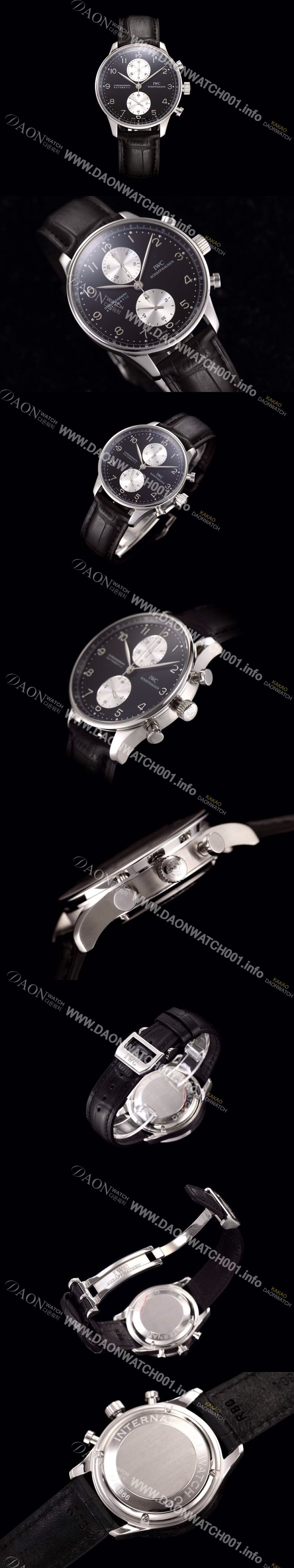 홍콩명품 [아이더블유씨] 남성용 포르투기즈 오토메틱 크로노그래프 블랙 다이얼 IWC0442