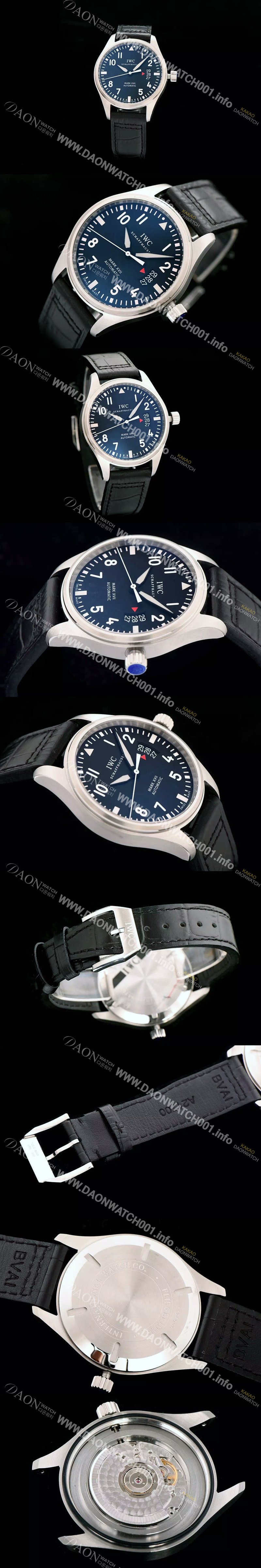 홍콩명품 [아이더블유씨] 남성용 파일럿 오토매틱 워치 마크 17 블랙다이얼 IWC0415