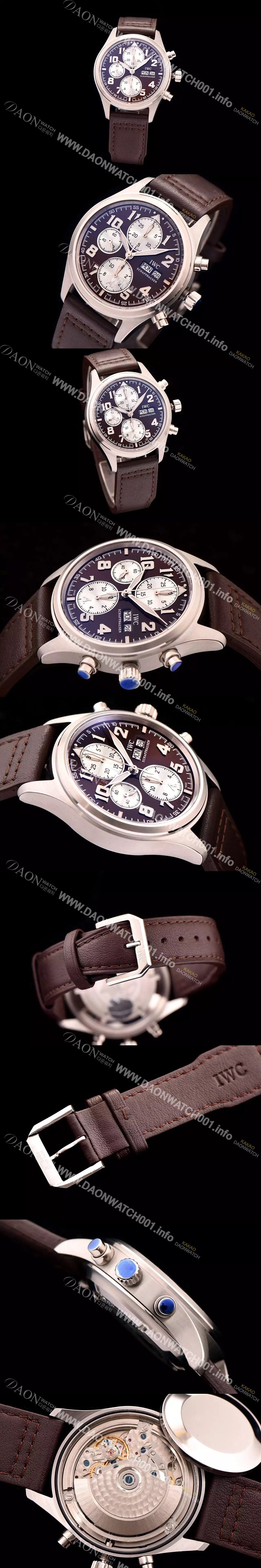홍콩명품 [아이더블유씨] 남성용 파일럿 크로노 생땍쥐베리 브라운다이얼 IWC0402