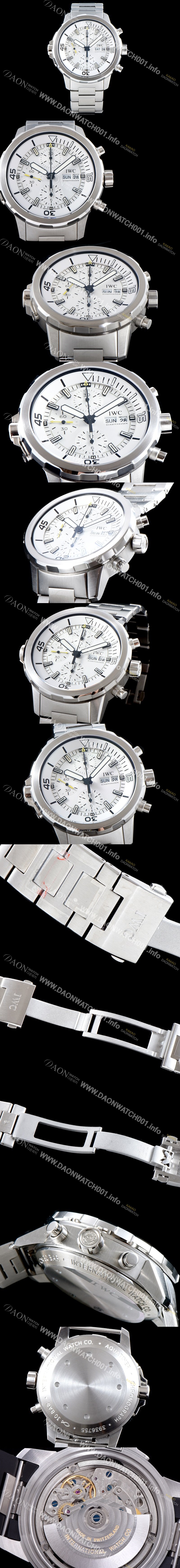 홍콩명품 [아이더블유씨] 남성용 아쿠아타이머 IW376802 크로노그래프 화이트 다이얼 IWC0401