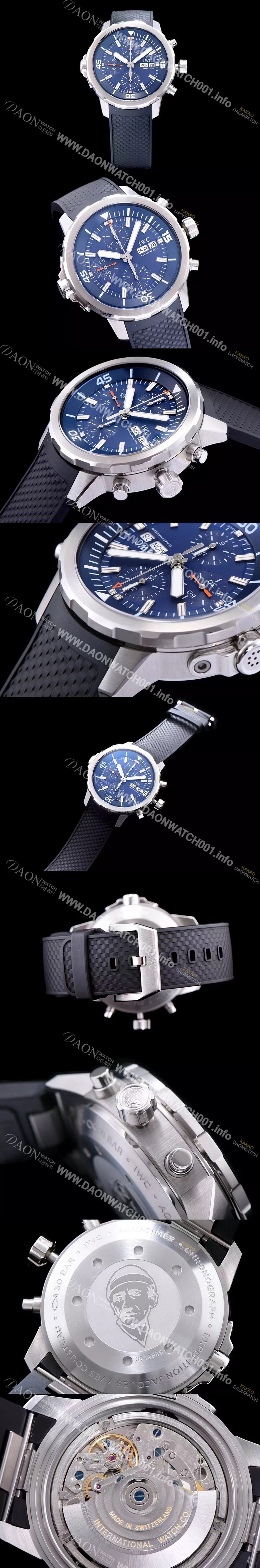 홍콩명품 [아이더블유씨] 남성용 아쿠아타이머 IW376805크로노그래프 블루 다이얼 IWC0401