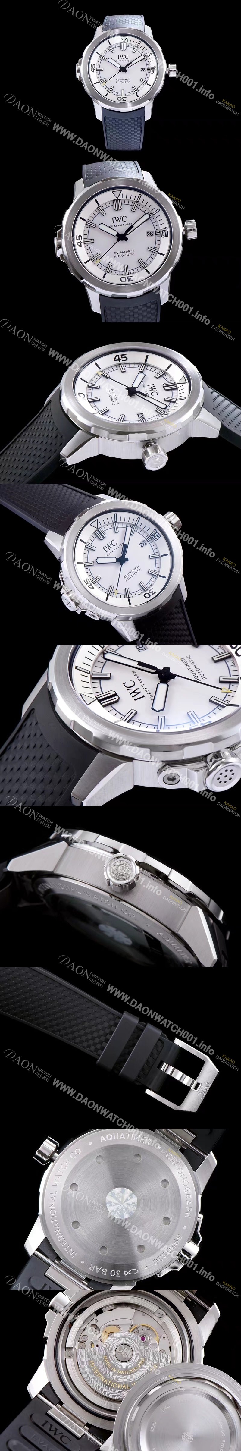 홍콩명품 [아이더블유씨] 남성용 아쿠아타이머 IW329003 신형 다이버 워치!! 센트럴 해킹 세컨즈 화이트 다이얼 오토매틱 무브먼트 IWC0400