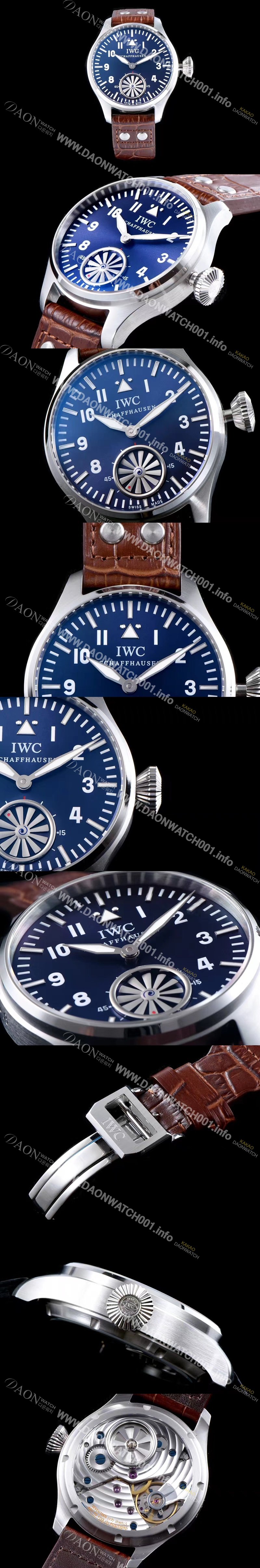 홍콩명품 [아이더블유씨] 남성용 빅 파일럿 마커스 뷸러 터빈 무브먼트 V6F 1:1베스트 에디션 블루 다이얼 IWC0200