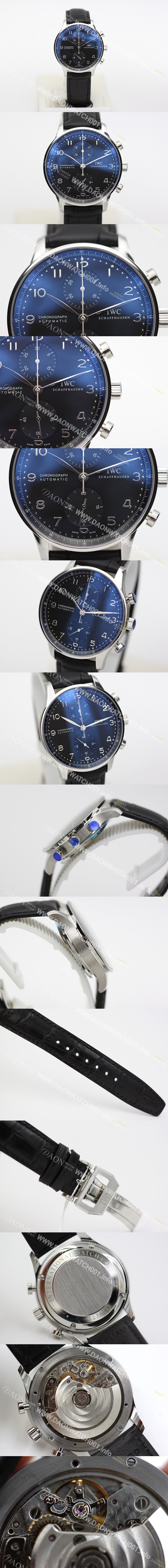 홍콩명품 [아이더블유씨] 남성용 2017년 업그레이드! 포르투기즈 IW371447 블랙 다이얼 IWC0240