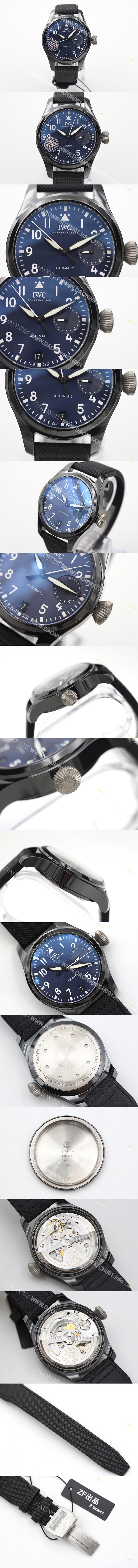 홍콩명품 [IWC] 남성용 파일럿 탑건 7days IW502003 세라믹 블루 다이얼 오토매틱 무브먼트 IWC0211