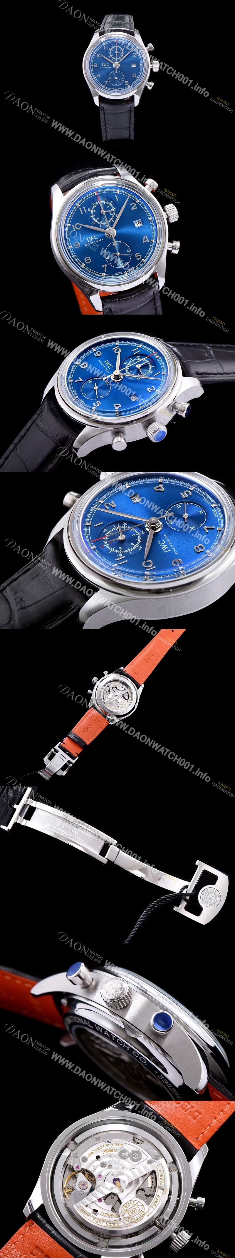 홍콩명품 [아이더블유씨] 남성용 포루투기즈 칼리버 IW390406 클래식 모델 크로노그래프 블루 다이얼 오토매틱 무브먼트 IWC0140