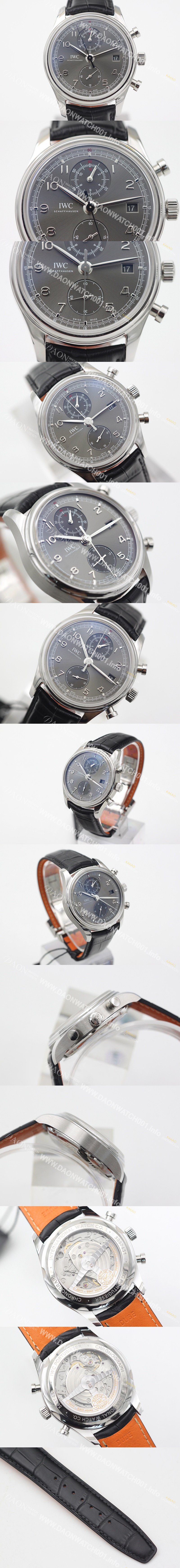 홍콩명품 [아이더블유씨] 남성용 포르투기즈 IW390404 크로노그래프 클래식 에디션!! 스몰 해킹 세컨즈 그레이 다이얼 오토매틱 무브먼트 IWC0102
