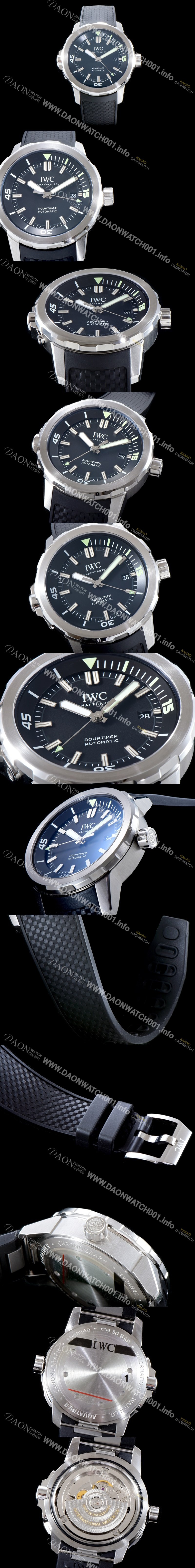 홍콩명품 [아이더블유씨] 남성용 아쿠아타이머 IW329001 신형 다이버 워치!! 센트럴 해킹 세컨즈 블랙 다이얼 오토매틱 무브먼트 IWC0103