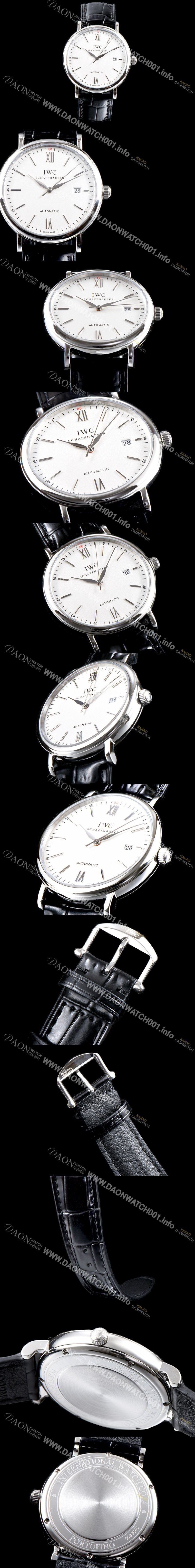 홍콩명품 [아이더블유씨] 남성용 포르토피노 IW356501 오토매틱 센트럴 해킹 세컨즈 실버 다이얼 오토매틱 무브먼트 IWC0100