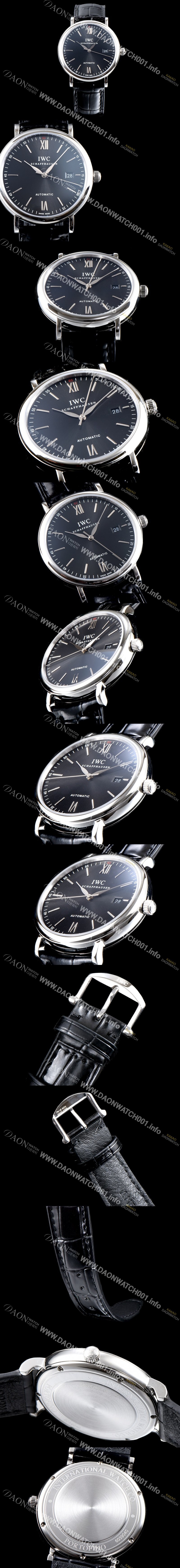 홍콩명품 [아이더블유씨] 남성용 포르토피노 IW356502 오토매틱 센트럴 해킹 세컨즈 블랙 다이얼 오토매틱 무브먼트 IWC0130