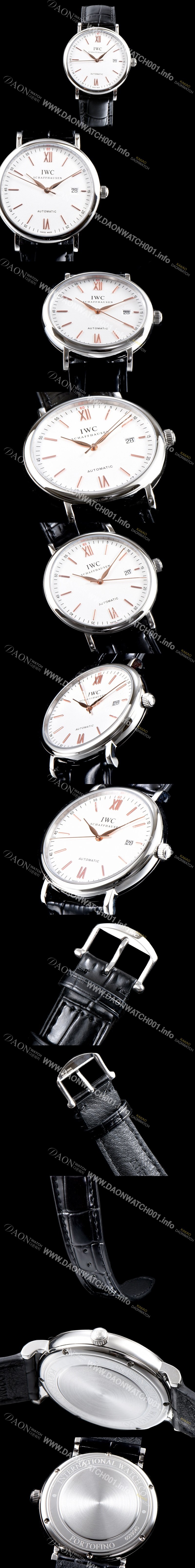 홍콩명품 [아이더블유씨] 남성용 포르토피노 IW356517 오토매틱 센트럴 해킹 세컨즈 실버 다이얼 오토매틱 무브먼트 IWC0132