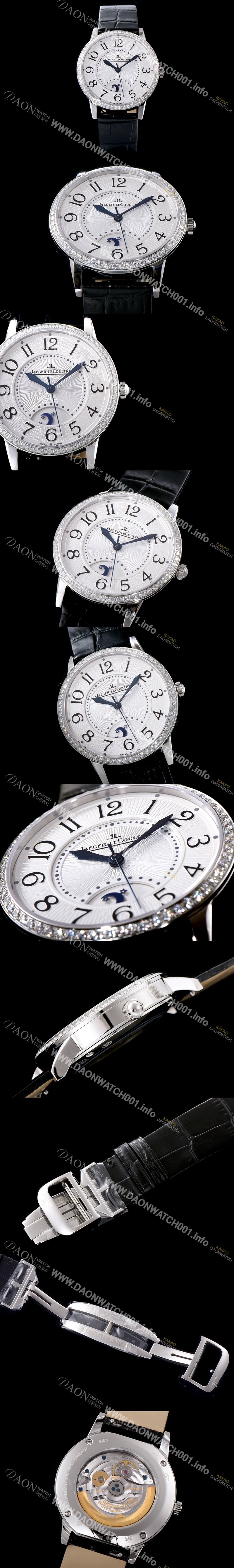 홍콩명품 [예거르꿀르뜨] 남성용 랑데부 나잇&데이 3442440 레이디 워치 최상급 다이아몬드 세팅 문페이즈 자개 다이얼 오토매틱 무브먼트 JAG0422