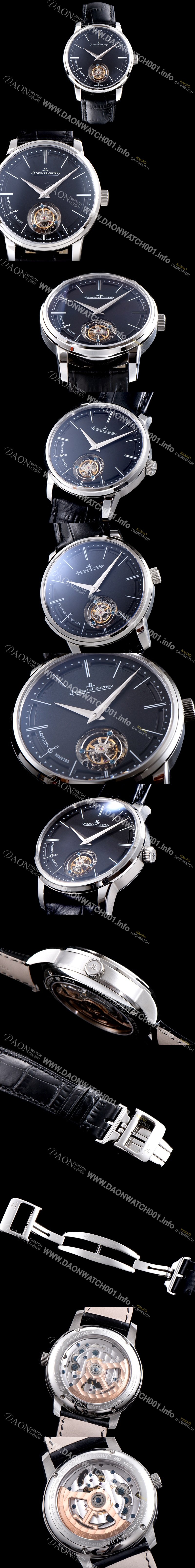 홍콩명품 [예거르쿨트르] 남성용 마스터 울트라 씬 1313520 미닛 리피터 플라잉 투르비옹 블랙 다이얼 아시안 투어빌론 탑재 무브먼트 JAG0414