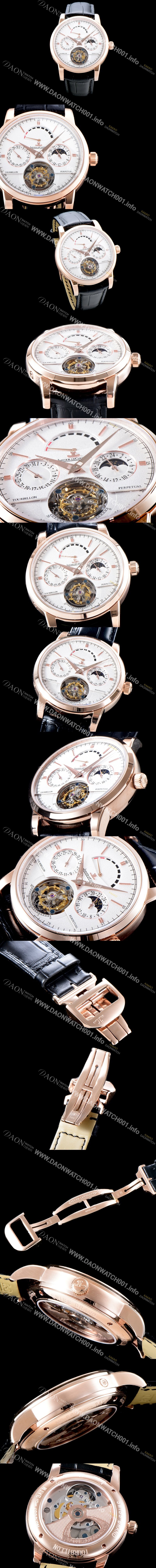 홍콩명품 [예거르쿨트르] 남성용 마스터 그랑 트래디션 5042420 퀀템 퍼페추얼 18K 로즈골드 화이트 다이얼 아시안 투어빌론 탑재 무브먼트 JAG0414