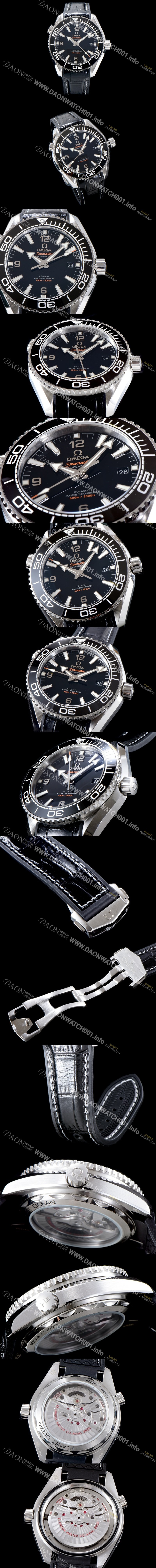 홍콩명품 [오메가] 남성용 뉴 신형-블랙 레더&우레탄 스트랩UP!! 씨마스터 플래닛 오션600M 코-액시얼 마스터 크로노미터 43.5MM 블랙 다이얼 오토매틱 무브먼트 OMG0112