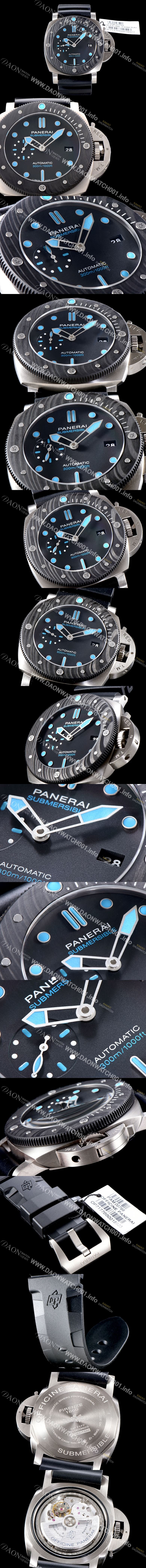 홍콩명품 [파네라이] 남성용 서브멀시블 BMG-TECH™ PAM00799 오토매틱 Cal.P.9010 타입 47mm 블랙 다이얼 pan5224