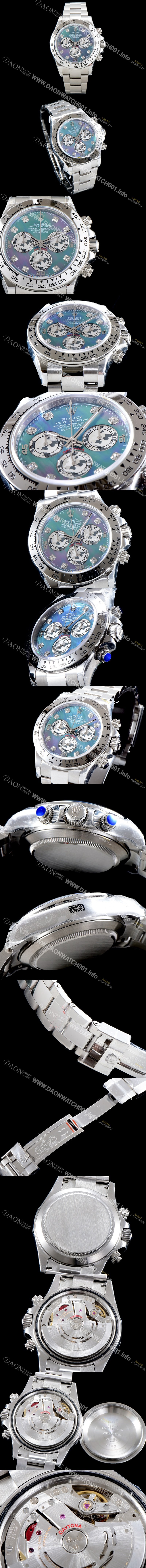 홍콩명품 [로렉스] 남성용 Cal. 4130 무브 UP!! 코스모그래프 데이토나 진주자개 다이얼 크로노그래프 오토매틱 무브먼트 ROL0523