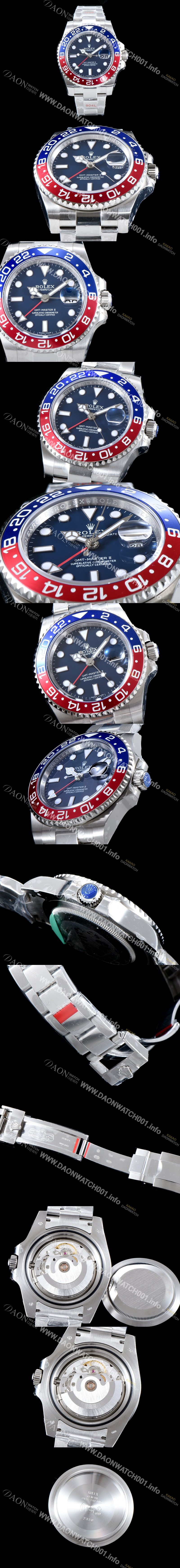 홍콩명품 [로렉스] 남성용 2019 바젤월드 New model 지엠티 마스터II 116719 오이스터 GM 904L스틸 블루판 UP!! 듀얼 타임 블루/레드 투톤 24시간 회전 베젤 오토매틱 무브먼트 ROL0500
