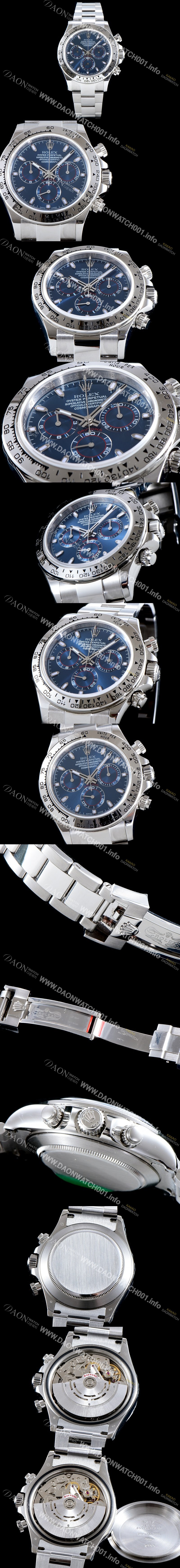 홍콩명품 [로렉스] 남성용 데이토나 블루 다이얼 오토매틱 무브먼트 ROL0155