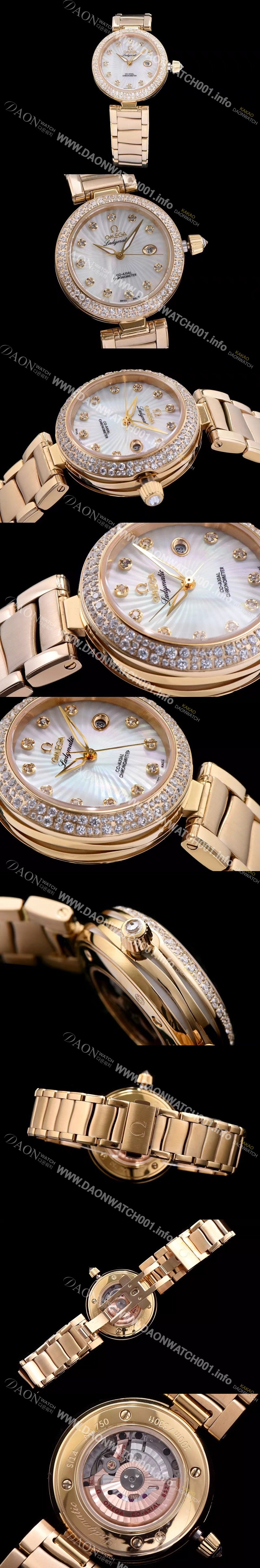 홍콩명품 [오메가] 여성용 드빌 화이트 다이얼 오토매틱 무브먼트 OMG0305