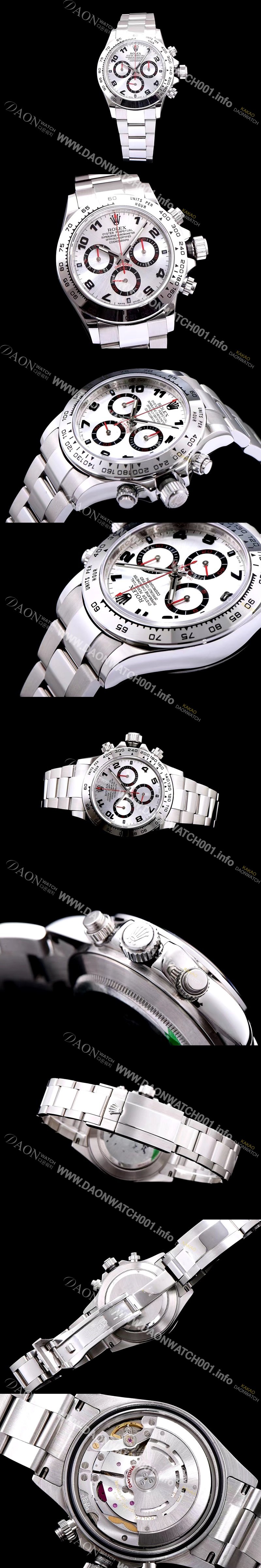 홍콩명품 [로렉스] 남성용 데이토나 116509-78599 크로노그래프 실버 다이얼 브레이슬릿 ETA 7750B오토매틱 무브먼트 ROL0105