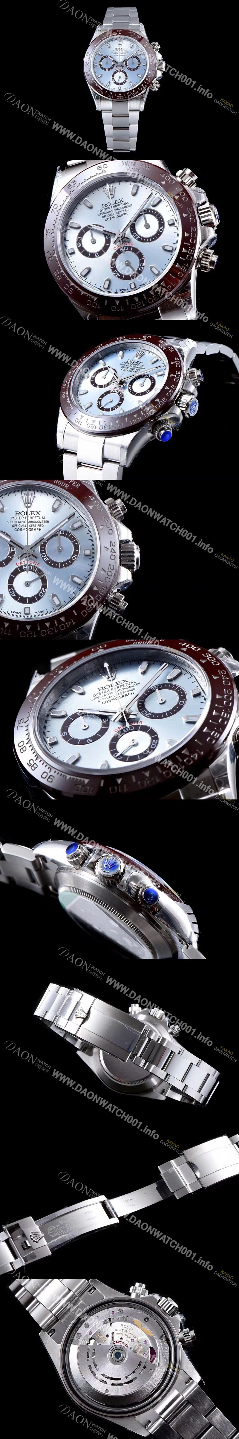 홍콩명품 [로렉스] 남성용 업버전! 크로노그래프 데이토나 116506 아이스 블루 다이얼 브라운 컬러 모노블록 세라크롬Cerachrom 베젤 오토매틱 무브먼트 ROL0100