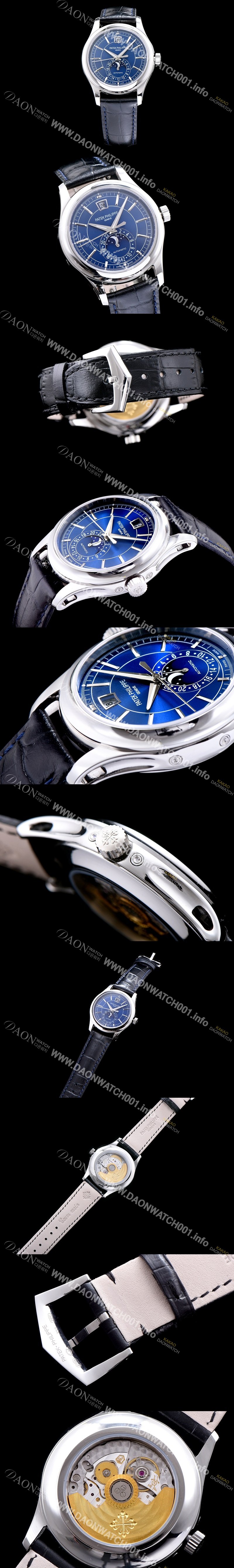 홍콩명품 [파텍필립] 남성용 그렌드 컴플리케이션 클래식 문페이즈 블루 다이얼 오토매틱 무브먼트 PAT0200