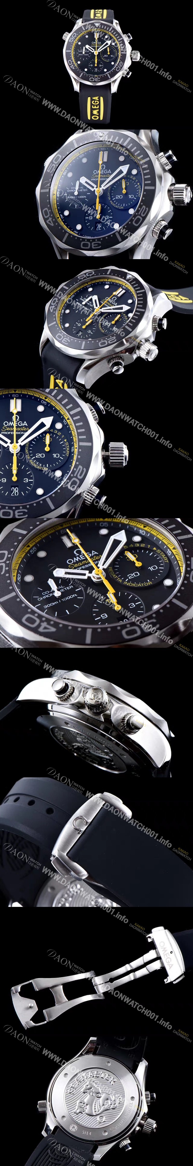 홍콩명품 [오메가] 남성용 업그레이드!!! 오메가 씨마스터 크로노그래프 오토매틱 무브먼트 OMG0304
