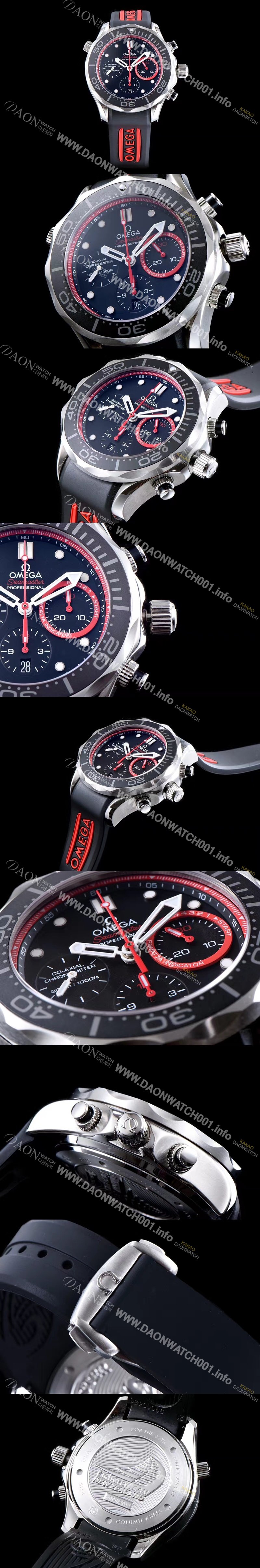 홍콩명품 [오메가] 남성용 업그레이드!!! 오메가 씨마스터 크로노그래프 오토매틱 무브먼트 OMG0302