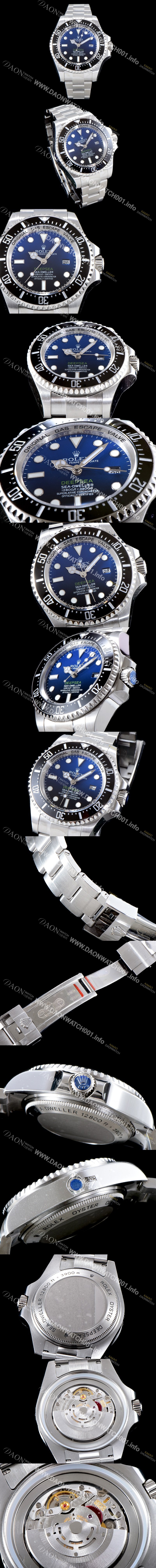 홍콩명품 [로렉스] 남성용 업그레이드! 딥씨 116660-98210 씨드월러 띱 블루 다이얼 세라믹 베젤 3135오토매틱 무브먼트 ROL0030
