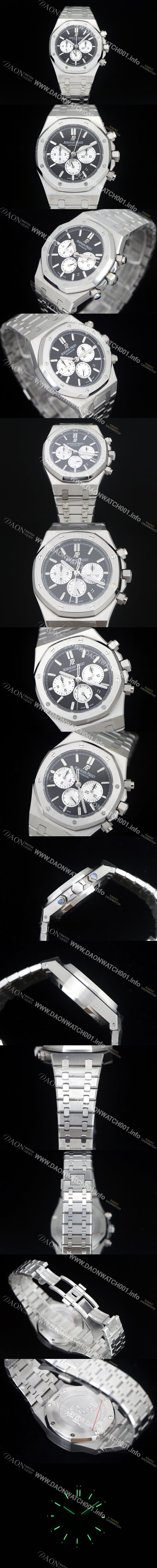 홍콩명품 [오데마피게] 남성용 로얄오크 26331ST.OO.1220ST.02 블랙 와플 다이얼 신형 ETA 7750B-2 오토매틱 무브먼트 AUD88422