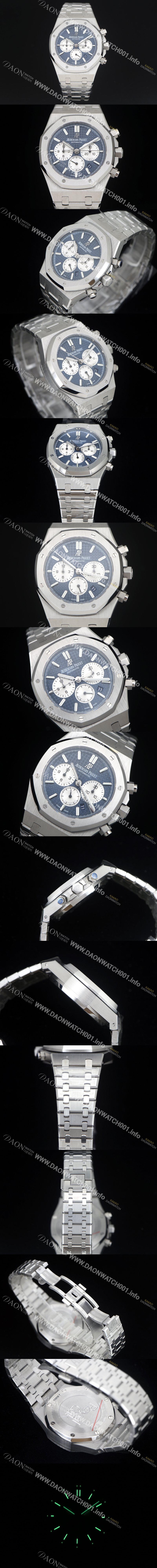 홍콩명품 [오데마피게] 남성용 로얄오크 26331ST.OO.1220ST.01 블루 와플 다이얼 신형 ETA 7750B-2 오토매틱 무브먼트 AUD88423