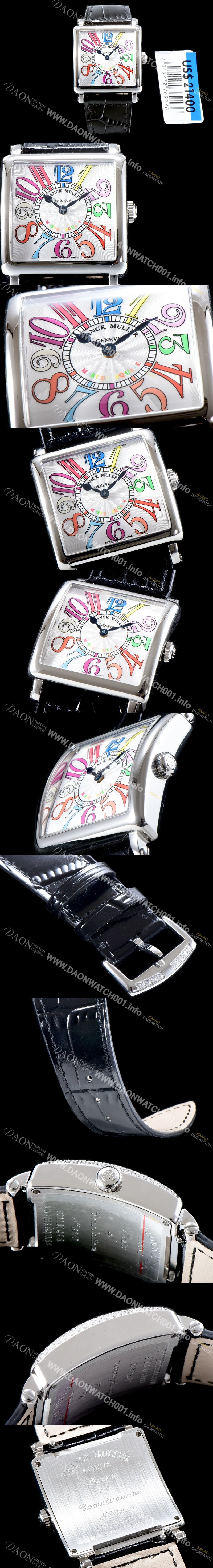 홍콩명품 [프랭크 뮬러] 남성용 마스터 스퀘어 6000 K SC DT COL DRM V D 레이디 워치 크레이지 아워 다이얼 스위스 오토매틱 무브먼 FRA4434