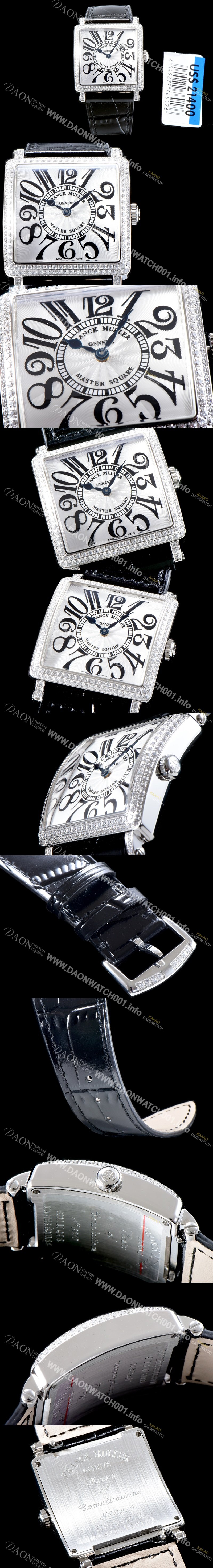홍콩명품 [프랭크 뮬러] 남성용 마스터 스퀘어 6000 K SC DT COL DRM V D 레이디 워치 쥬얼 다이아몬드 베젤 크레이지 아워 다이얼 스위스 오토매틱 무브먼 FRA4432