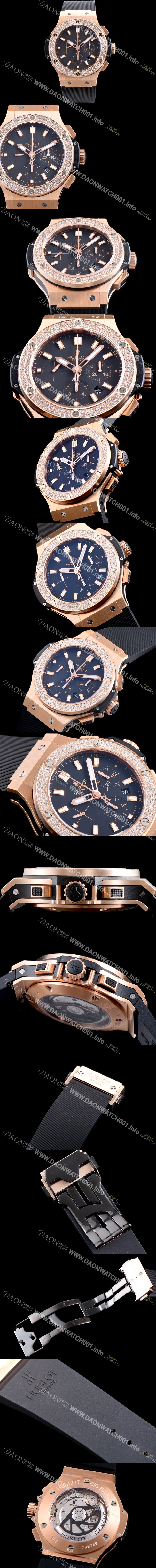 홍콩명품 [휴블렛] 남성용 빅뱅 301.PX.1180.PX.2704 에볼루션 다이아몬드베젤 블랙 다이얼 오토매틱 무브먼트 HUB2210