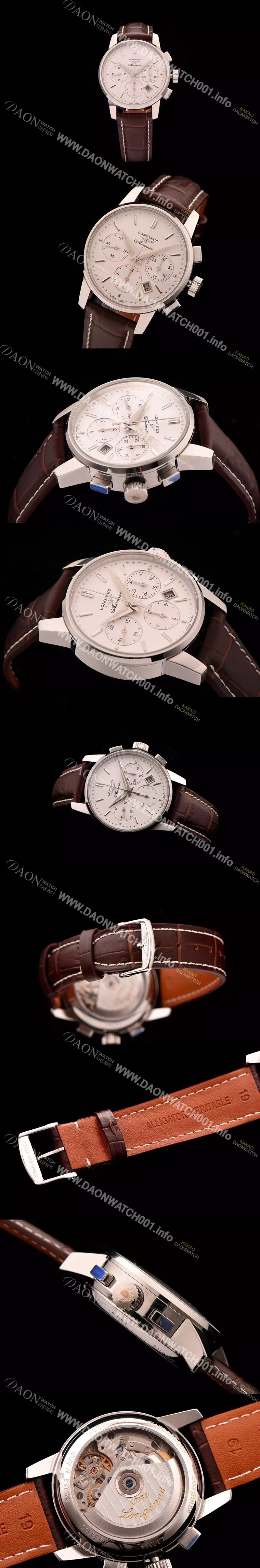 홍콩명품 [론진] 남성용 마스터 컬렉션 크로노그래프 오토매틱 화이트다이얼 LON0401