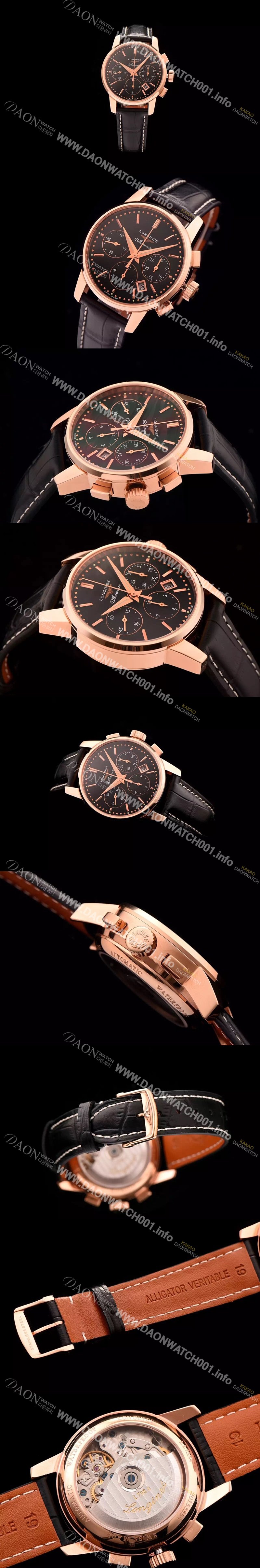 홍콩명품 [론진] 남성용 마스터 컬렉션 크로노그래프 오토매틱 블랙다이얼 LON0440