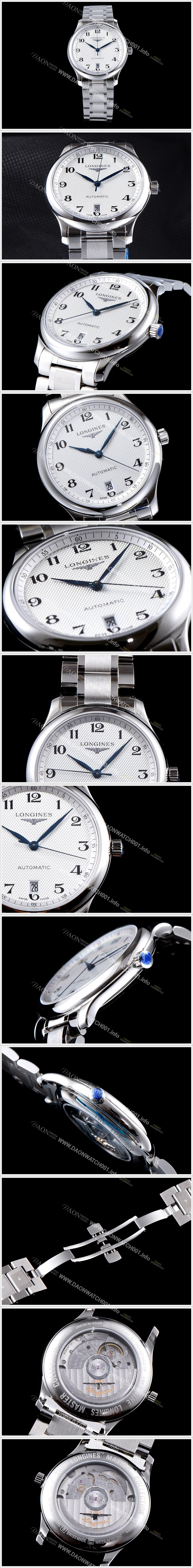 홍콩명품 [론진] 남성용 워치메이킹 트래디션!! 마스터 컬렉션 L2.628.4.78.6 라운드형 38.5MM 데이트 UP!! 실버 발리콘 다이얼 브레이슬릿 오토매틱 무브먼트 LON0405