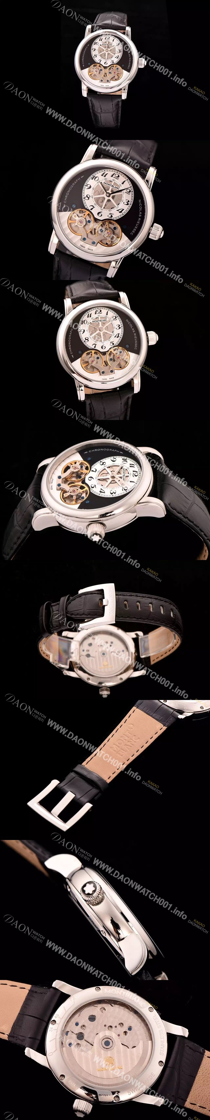 홍콩명품 [몽블랑] 남성용 스타 니콜라스 뤼섹 모노푸셔 크로노그래프 블랙다이얼 MON42002