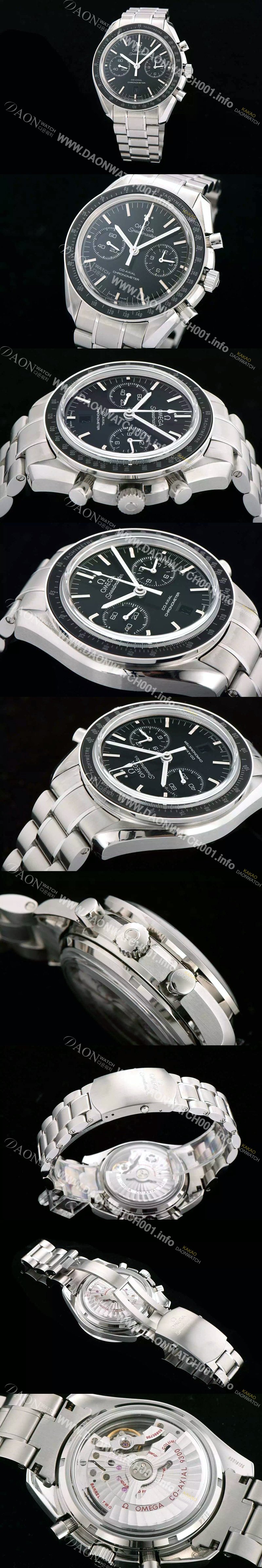 홍콩명품 [오메가] 남성용 스피드마스터 크로노그래프 블랙다이얼 블랙베젤 OMG0102