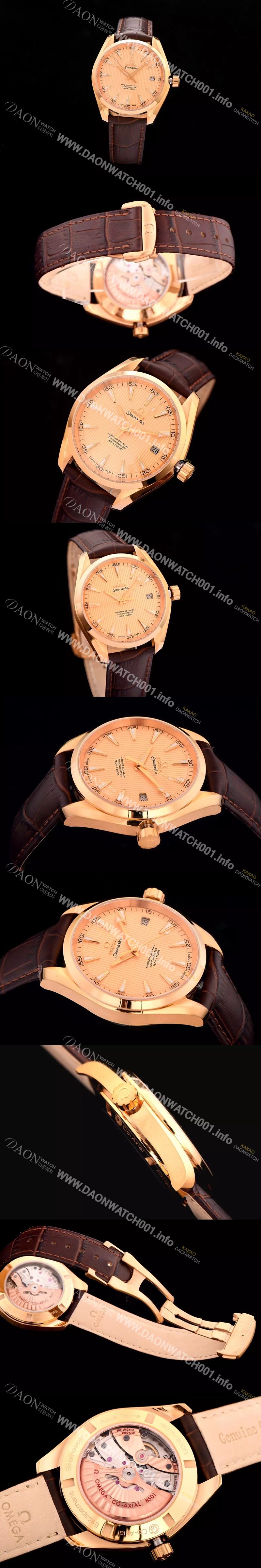 홍콩명품 [오메가] 남성용 시마스터 아쿠아테라 골드다이얼 OMG01102