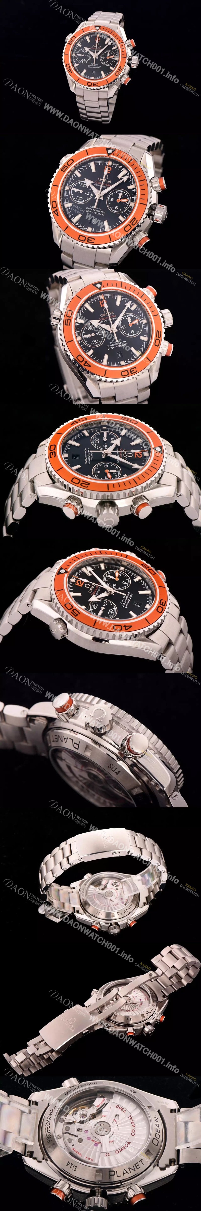 홍콩명품 [오메가] 남성용 씨마스터 ETA-7750 오토매틱 무브먼트 블랙 다이얼 OMG0020