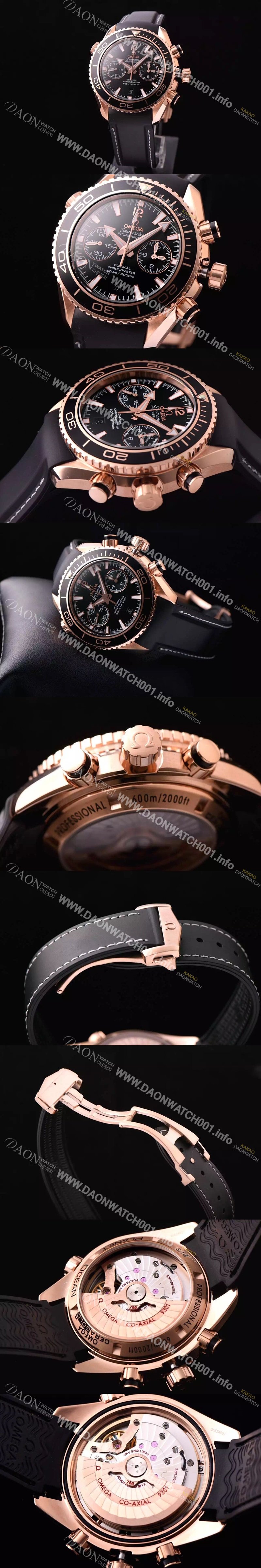 홍콩명품 [오메가] 남성용 씨마스터 ETA-7750 오토매틱 무브먼트 블랙 다이얼 OMG0025